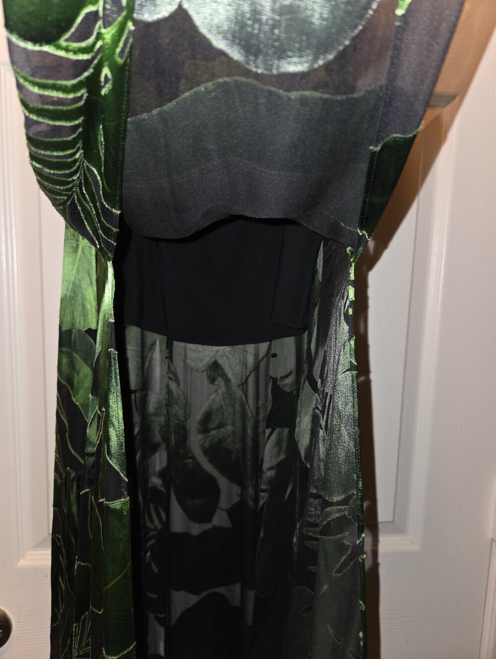 ALICE & OLIVIA Tropical Leaf Print Harem Maxi Skirt - Picture 4 of 9